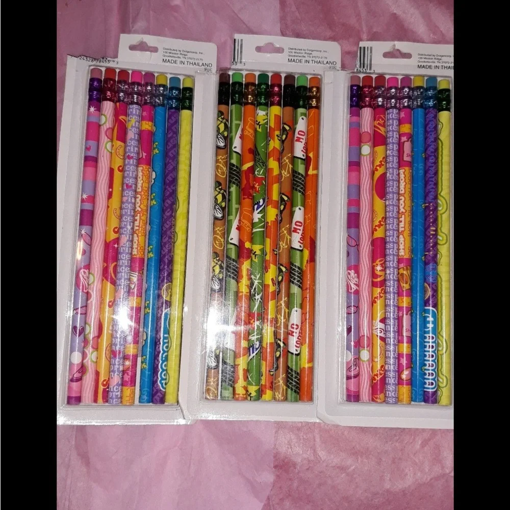 3pks =24 pc Freestyle Vibrant Party Pencil Collection new 2006 collection